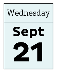 Wednesday, September 21